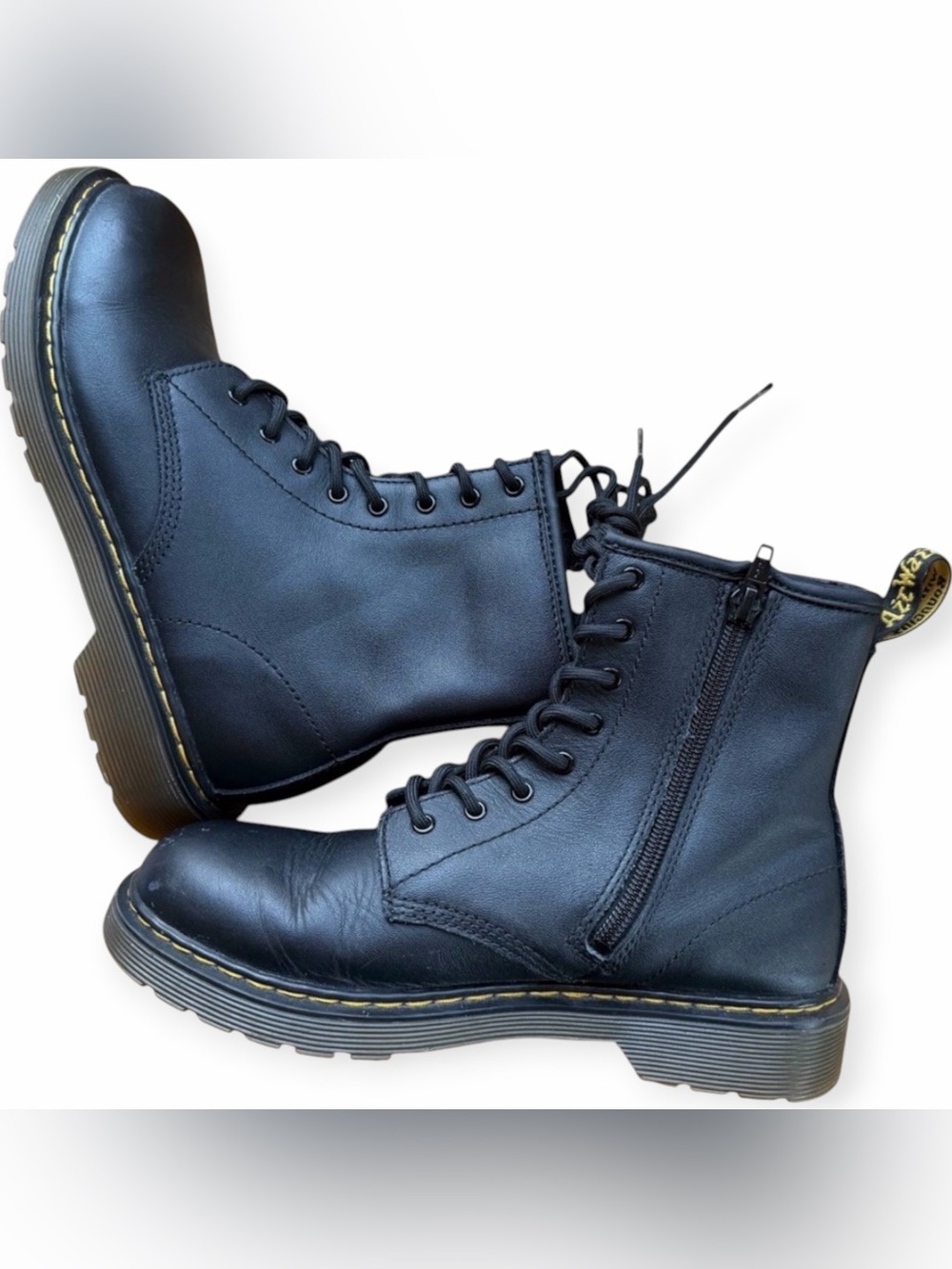 Dr Martens 1460 Black Leather Boots Women's Size 6 (Youth 5Y)
